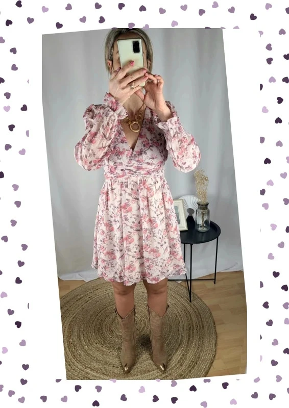 Robe à fleurs – Doublée & taille élastique – Neuve - Plusieurs Tailles disponibles